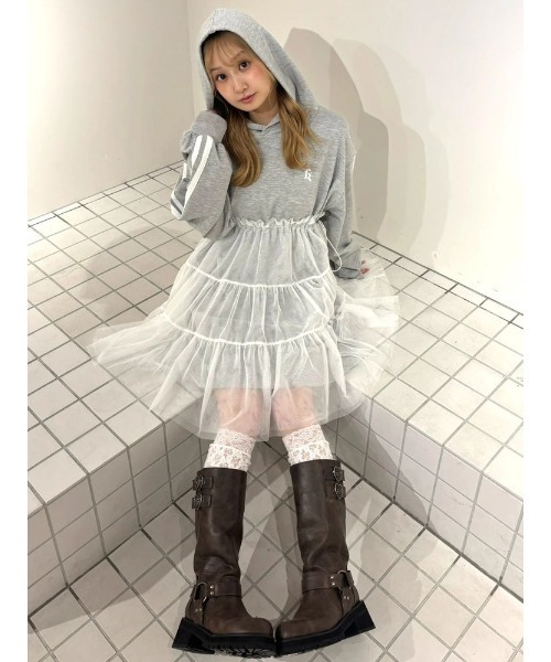 CALNAMUR（カルナムール） ワンピース 2WAYチュールオーバースウェット