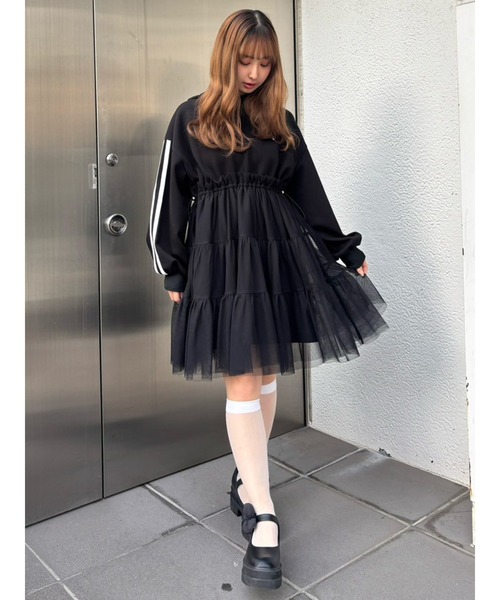 CALNAMUR（カルナムール） ワンピース 2WAYチュールオーバースウェット