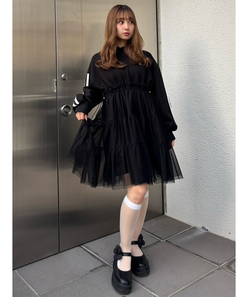 CALNAMUR（カルナムール） ワンピース 2WAYチュールオーバースウェット