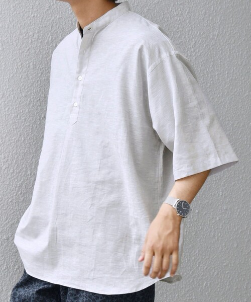「SHIPS any」 半袖シャツ X-LARGE ネイビー メンズ_画像6