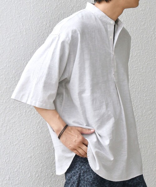 「SHIPS any」 半袖シャツ X-LARGE ネイビー メンズ_画像7