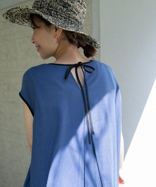 「URBAN RESEARCH DOORS」 半袖ワンピース MEDIUM ベージュ レディース_画像10