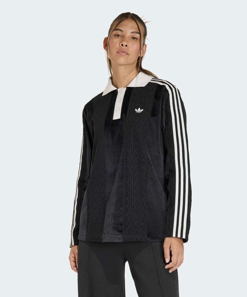 adidas（アディダス） ヘンリーネック adidas tシャツ レディース