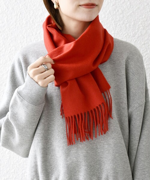 SHIPS any マフラー any: カシミヤ ソリッド 25AW メンズ レディース