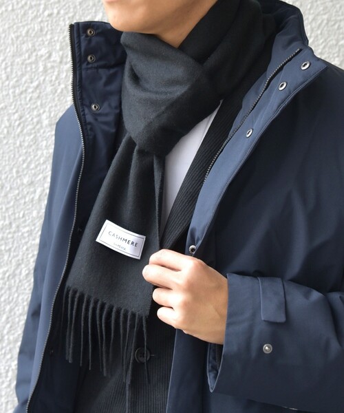 SHIPS any マフラー any: カシミヤ ソリッド 25AW メンズ レディース