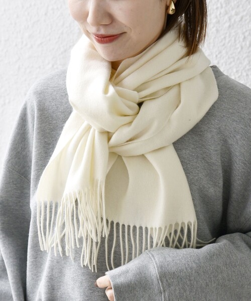 SHIPS any マフラー any: カシミヤ ソリッド 25AW メンズ レディース