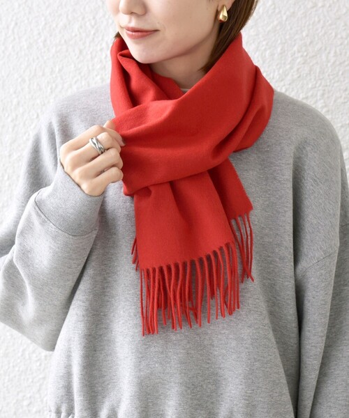 SHIPS any マフラー any: カシミヤ ソリッド 25AW メンズ レディース