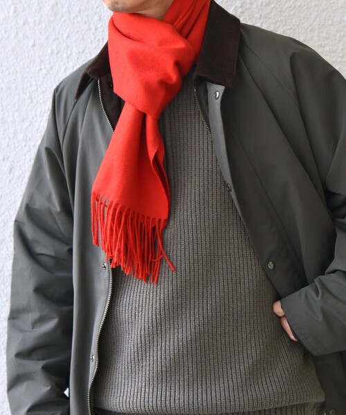 SHIPS any マフラー any: カシミヤ ソリッド 25AW メンズ レディース