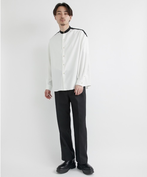 「CITY」 長袖シャツ 3 ダークグレー メンズ_画像4