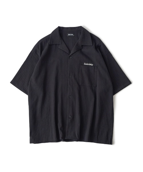 「Subciety」 半袖シャツ LARGE ブラック メンズ_画像3