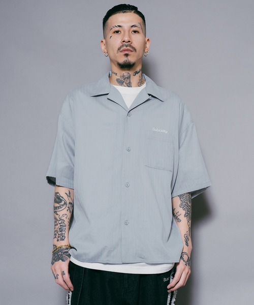 「Subciety」 半袖シャツ LARGE ブラック メンズ_画像7