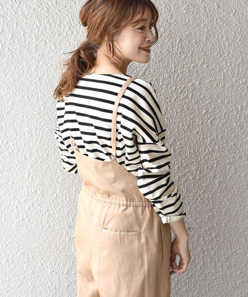 「SHIPS Days」 7分袖カットソー M～Ｌ キャメル レディース_画像5