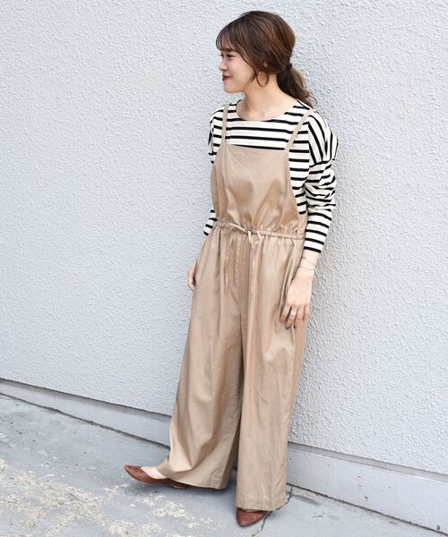 「SHIPS Days」 7分袖カットソー M～Ｌ キャメル レディース_画像7