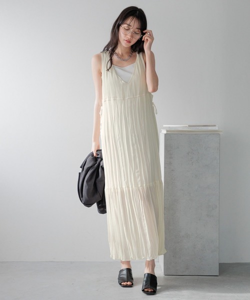 「LOWRYS FARM」 ノースリーブワンピース FREE ブルー系その他 レディース_画像4