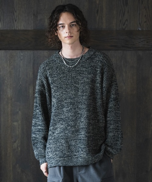 U*i様 Casper John フェザードライバーズニット　ブラック　Lサイズ CASPER JOHN（キャスパージョン）の「Feather drivers knit/フェザー