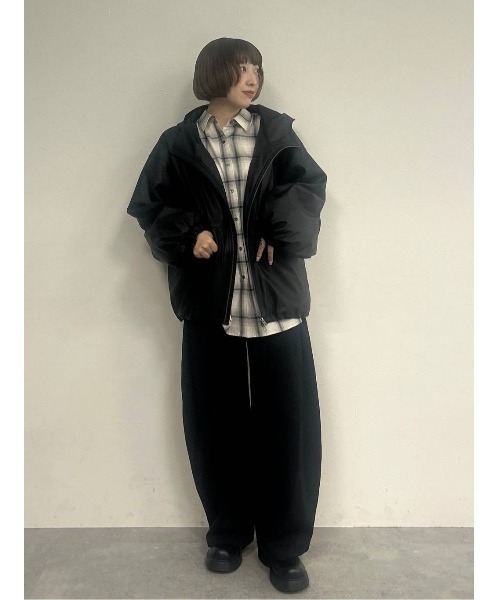 JEANASIS フード付きレザーブルゾン JEANASIS（ジーナシス） ブルゾン アウター レザーパファーフード