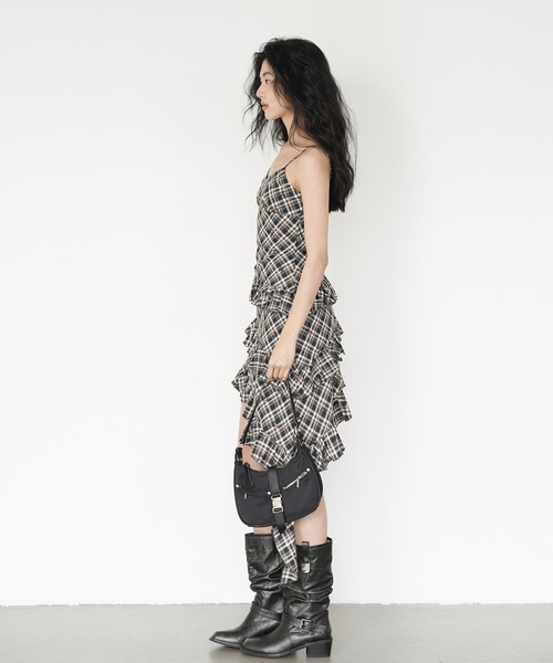 「c.u.l」 キャミソールワンピース M グレー レディース_画像4