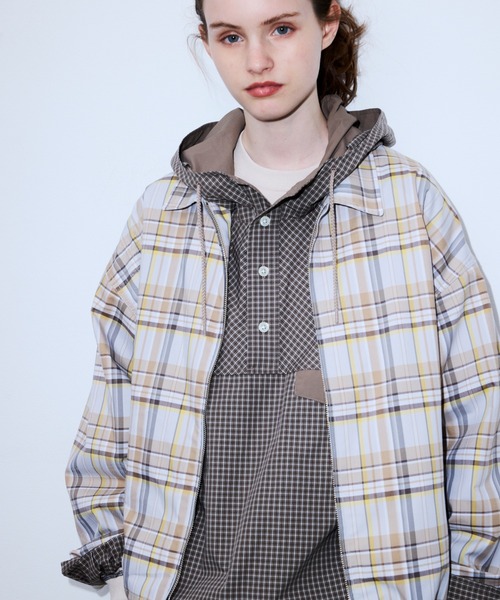 BEAMS（ビームス） ブルゾン アウター チェック ジップ ブルゾン