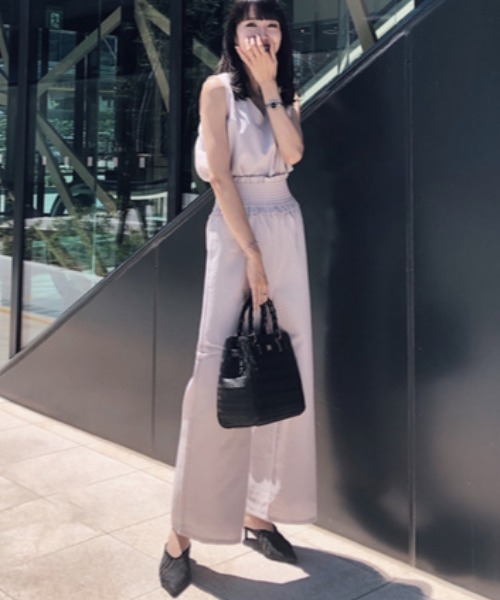 「rienda」 イージーパンツ FREE ブラック レディース_画像6