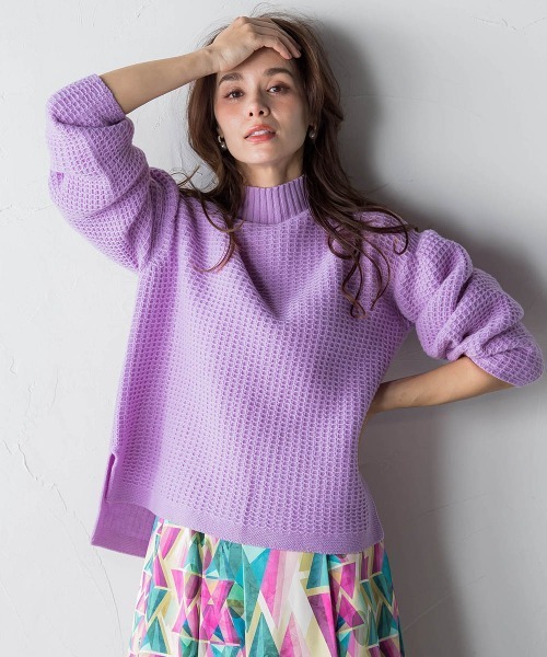 「Viaggio Blu」 長袖ニット M ブルー レディース_画像9