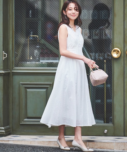 「LAISSE PASSE」 ノースリーブワンピース 36 グレー レディースの画像