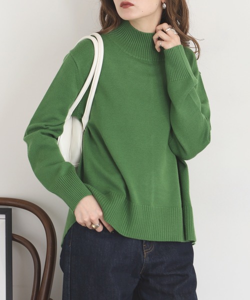 ニット セーター BRODIAEA Aラインハイネックニット レディース