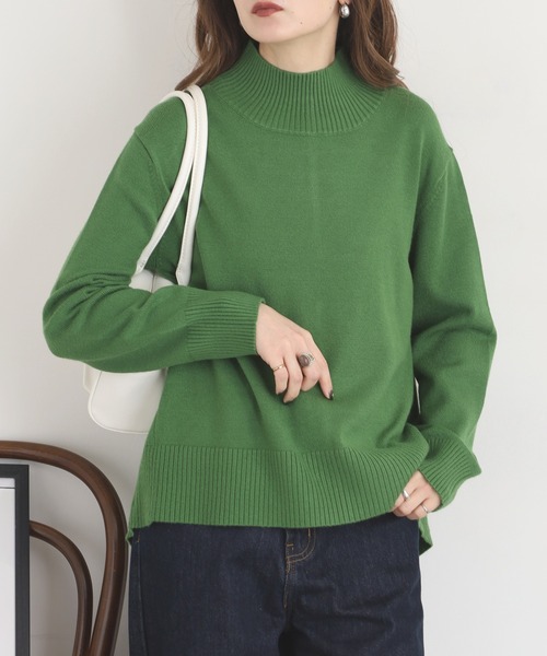ニット セーター BRODIAEA Aラインハイネックニット レディース