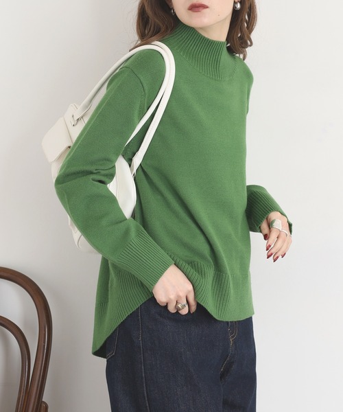 ニット セーター BRODIAEA Aラインハイネックニット レディース