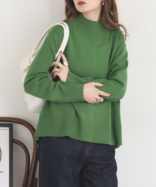 ニット セーター BRODIAEA Aラインハイネックニット レディース