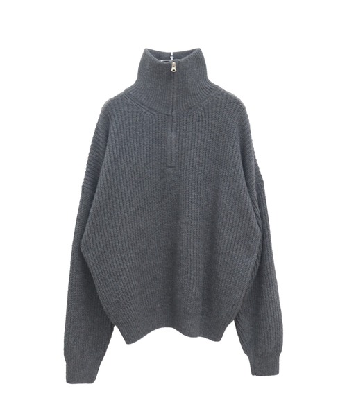 「Reurie'」 長袖ニット FREE チャコールグレー レディース_画像2