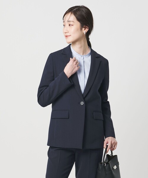 ユナイテッドアローズ　ダブル　リネン　テーラードジャケット　紺 36 ネップ　1 ユナイテッドアローズダブルリネンテーラードジャケット紺 36 ネップ1