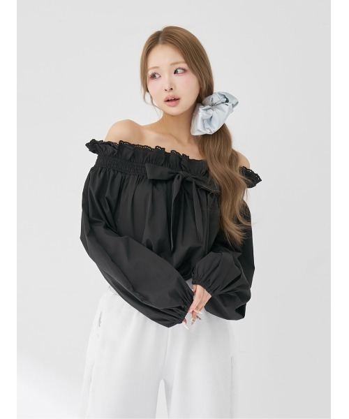 【Darich】バックモチーフリボンブラウス Darich（ダーリッチ）の「バックリボンモチーフブラウス（シャツ