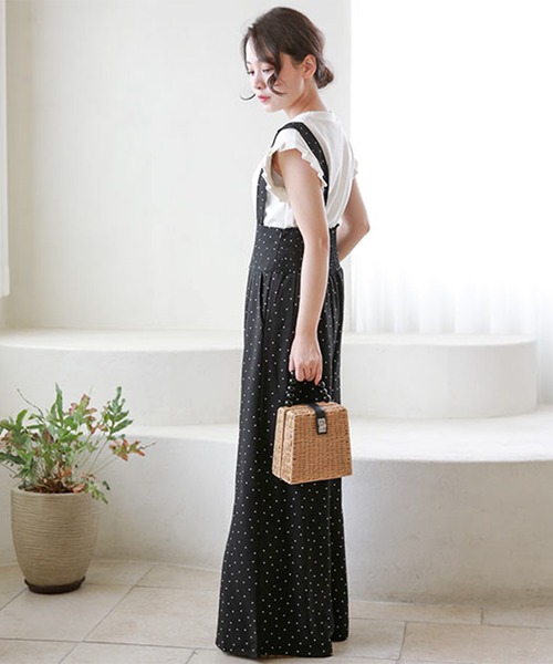 「Isn't She?」 オールインワン FREE ブラック レディース_画像3