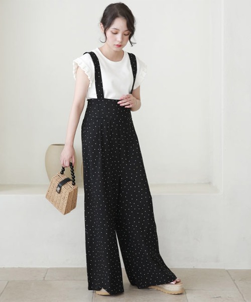 「Isn't She?」 オールインワン FREE ブラック レディース_画像9