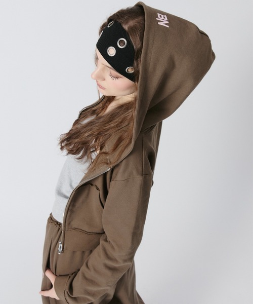 BENUA パーカー BN cropped zip hoodie/BN クロップドジップフーディー 
