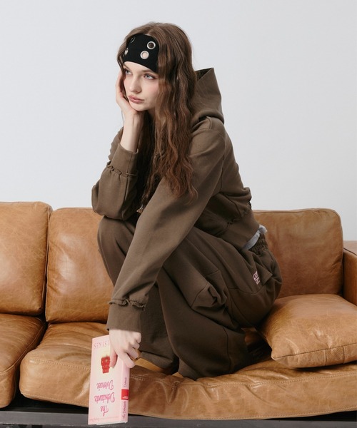 BENUA パーカー BN cropped zip hoodie/BN クロップドジップフーディー