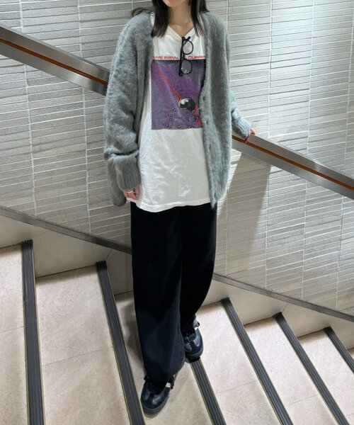 「WHIMSIC」 ニットカーディガン FREE イエロー レディース_画像4