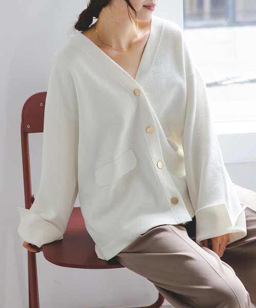 NOBLE（ノーブル） カーディガン 「WEB限定追加」接結ジャケットライク