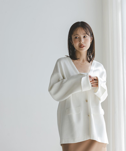 NOBLE（ノーブル） カーディガン 「WEB限定追加」接結ジャケットライク
