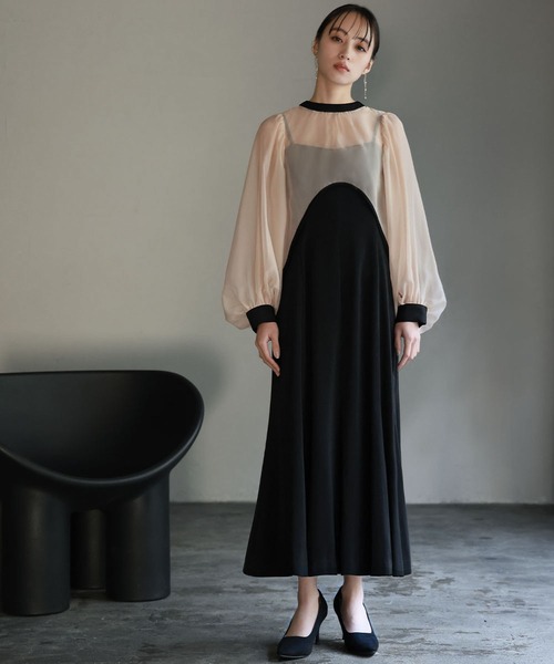 「GIRL」 コンビワンピース L ブラック レディース_画像4