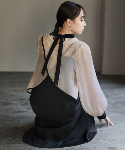 「GIRL」 コンビワンピース L ブラック レディース_画像6