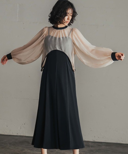 「GIRL」 コンビワンピース L ブラック レディース_画像7