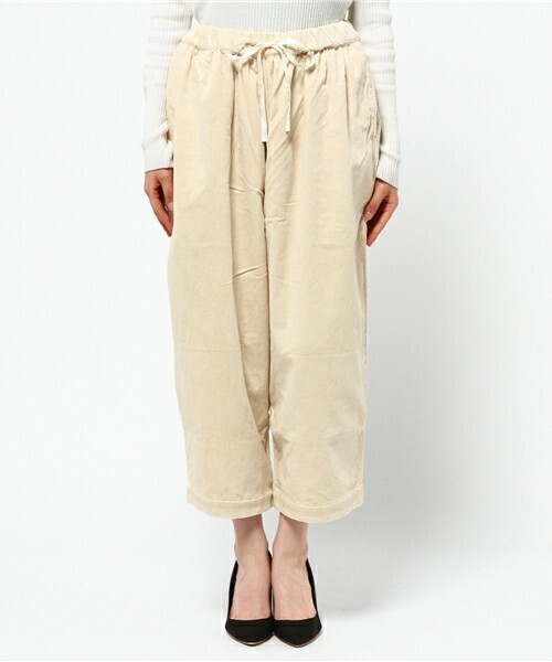 「ichi」 コーデュロイパンツ ONE SIZE イエロー レディース_画像2