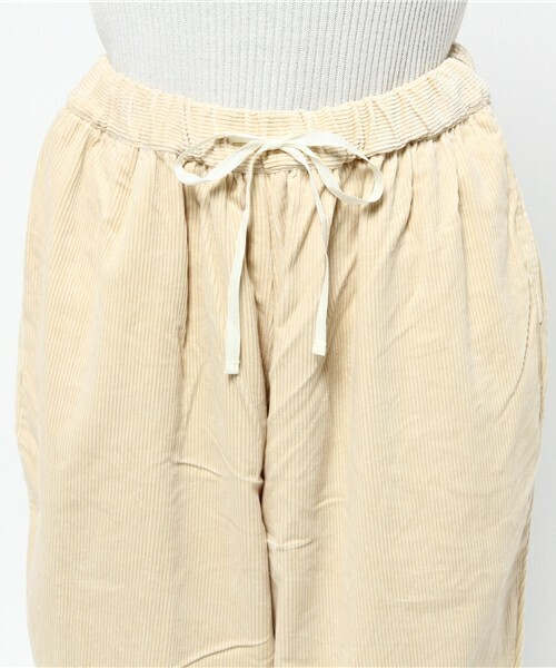 「ichi」 コーデュロイパンツ ONE SIZE イエロー レディース_画像4