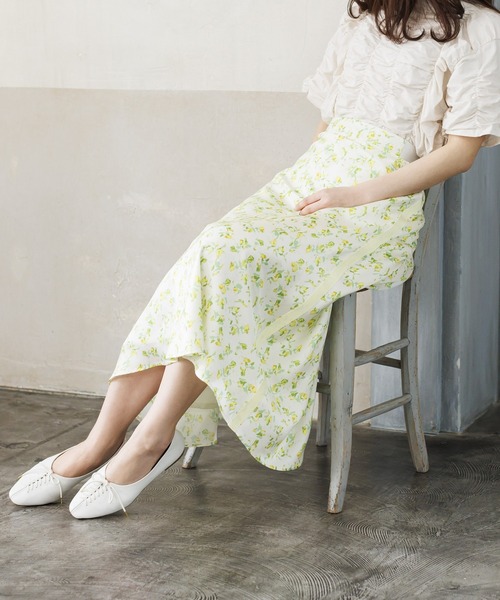 「HIMIKO」 フラットパンプス 24.0cm アイボリー レディース_画像2