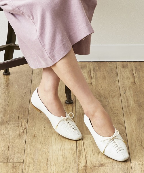 「HIMIKO」 フラットパンプス 24.0cm アイボリー レディース_画像7