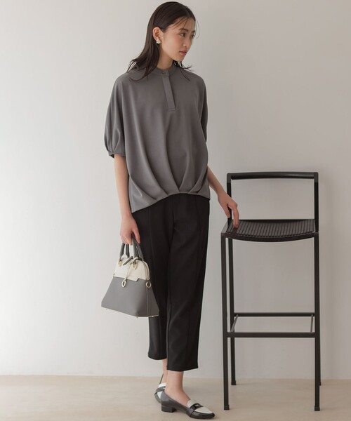 パンツ ジョーゼットジャージーテーパード パンツ レディース