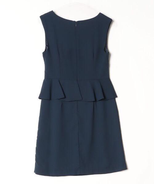 「MELROSE claire」 ノースリーブワンピース 38 ネイビー レディース_画像2