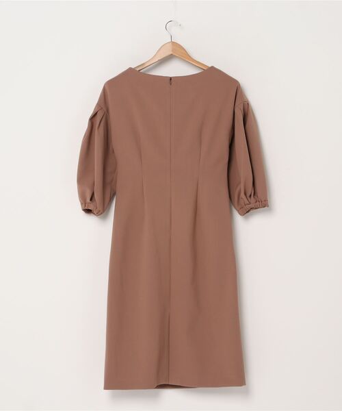 「EFFE BEAMS」 7分袖ワンピース 38 ネイビー レディース_画像2