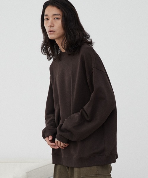 「WYM LIDNM」 スウェットカットソー S ブラウン メンズ_画像9